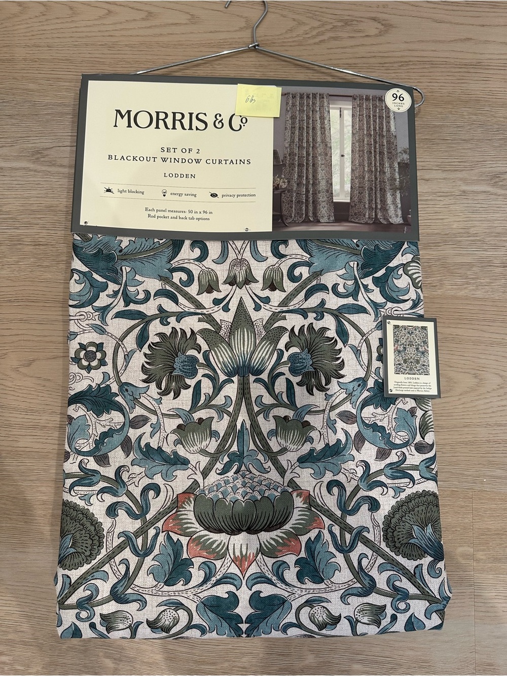 Morris & Co. William Morris Blackout Curtains in Lodden Print